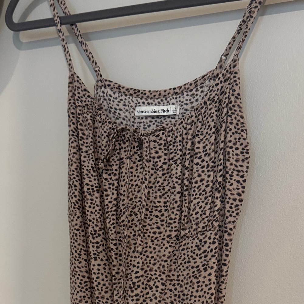 Abercrombie & Fitch Spotted Tan Dress